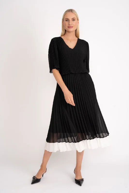 Major Savings Black Michaela Midi Dress