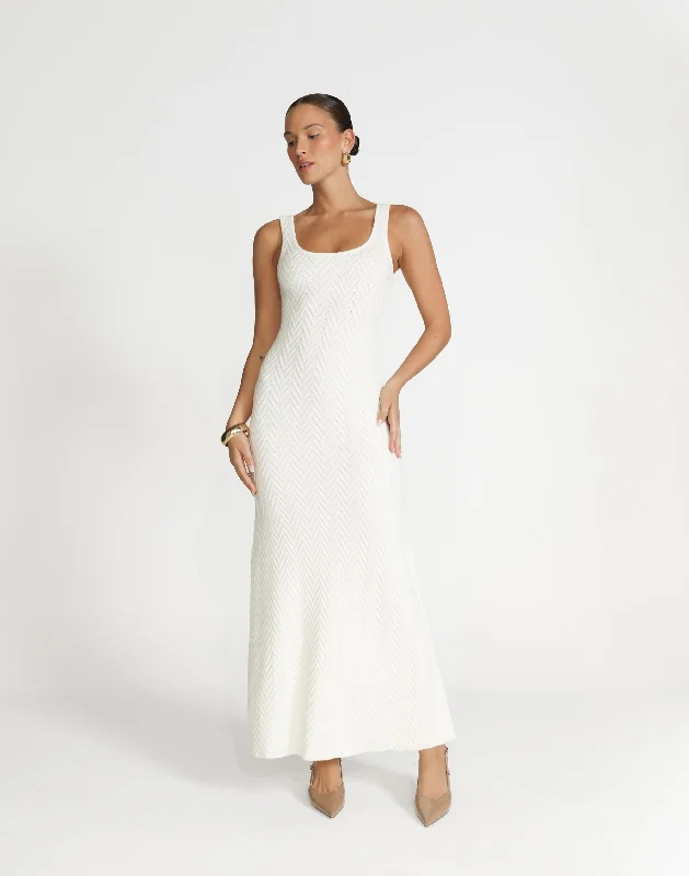 Savings Galore Jacqueline Maxi Dress (Off White)