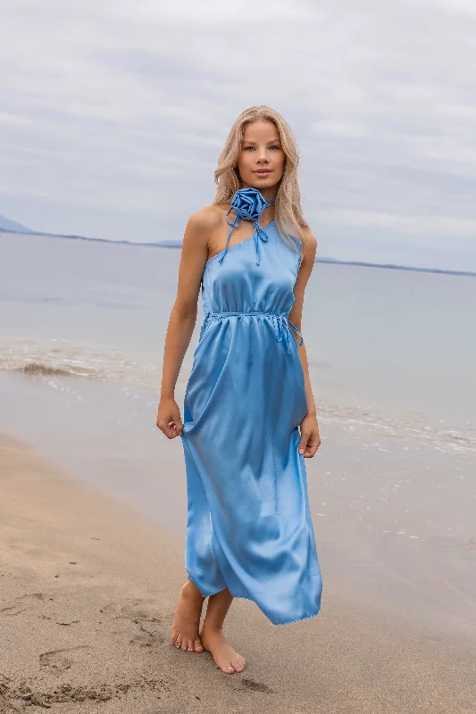 Discount Deals Blue Clodagh One Shoulder Midi Dress