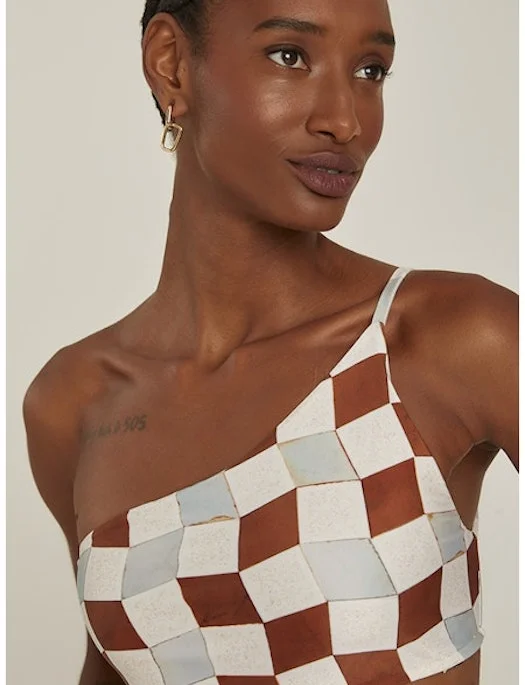 Markdowns Lenny Recycled One Shoulder Slim Bikini Top