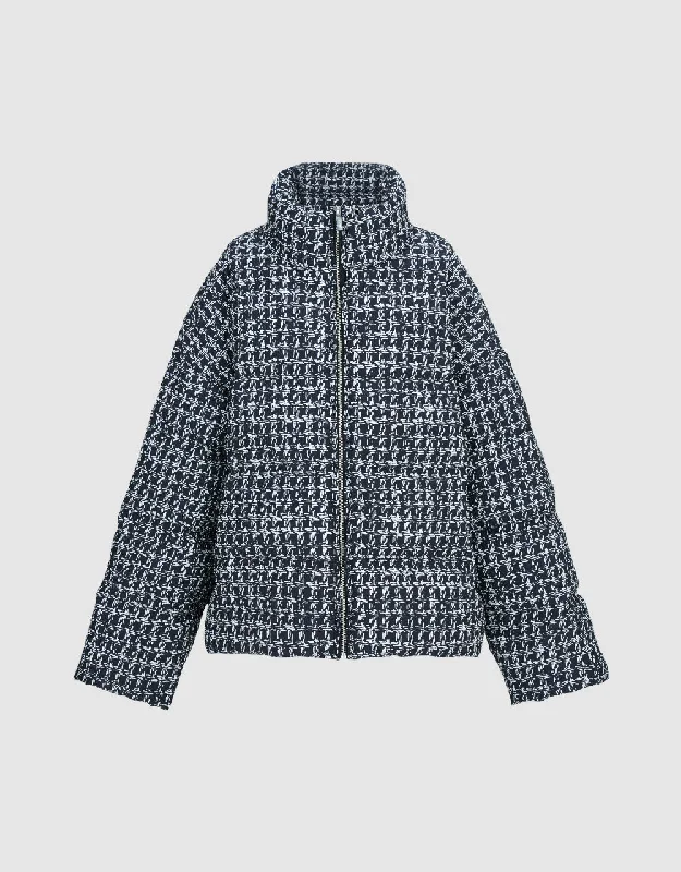 Super Savings Zipper Front Stand Collar Down Jacket