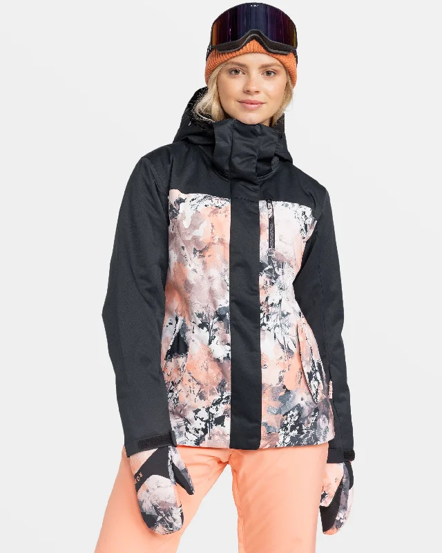 Reduced Prices Roxy Jetty Snow Jacket - Peach Pink Dreamy Picture
