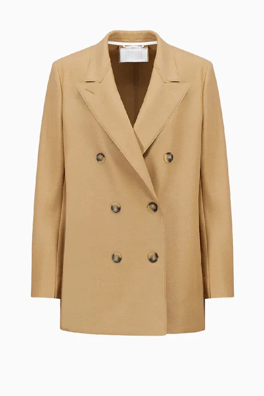 Massive Deals Harris Wharf Slouchy Pressed Wool Peacoat - Beige