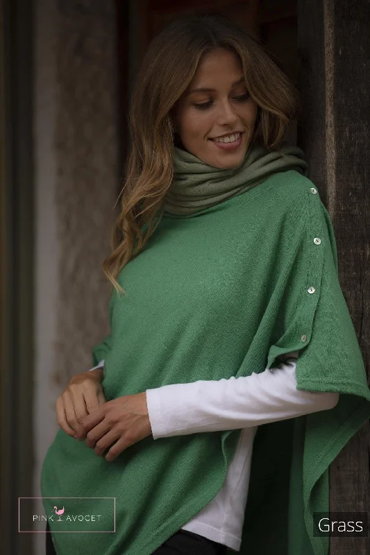Online Specials Classic Button Cashmere Poncho