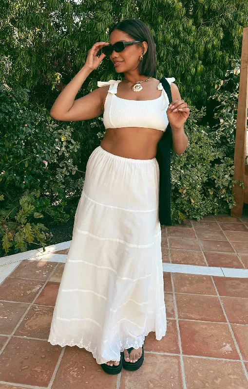 Holiday Sale Bahamas Bow Top ~ Ivory Rib Scrunch