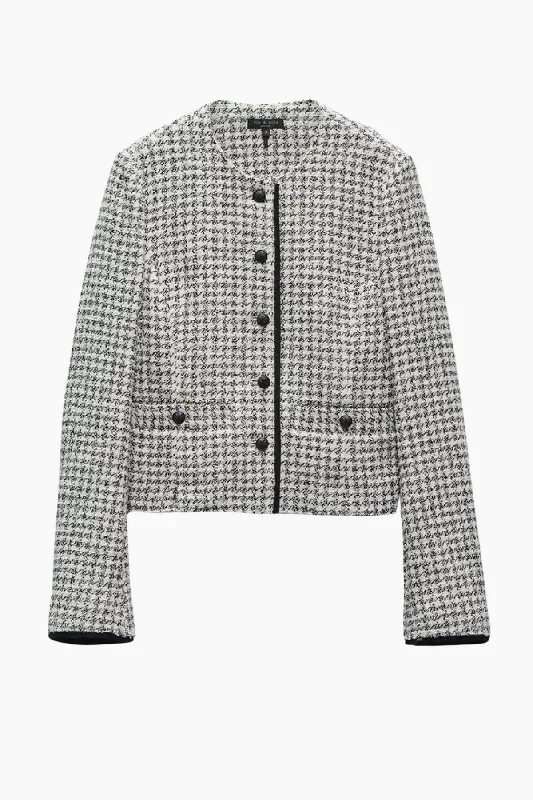 Best Bargains Rag & Bone Carmen Tweed Jacket - Black/ White