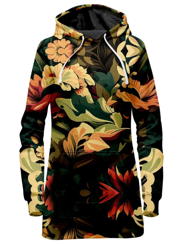 Amazing Deals Floral Camo Hoodie Dress