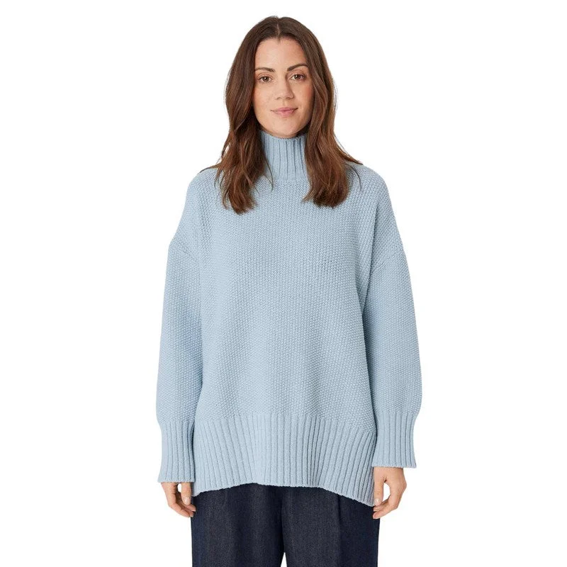Weekend Deal Frydah Cotton Mix Jumper in Blue Fog