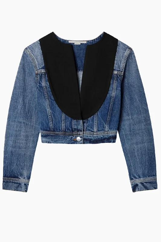 Super Sale Stella McCartney Tuxedo Denim Jacket - Mid Vintage Blue