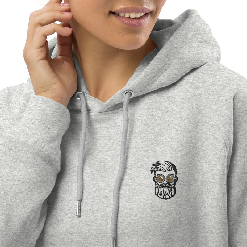 Seasonal Clearance Kaffee Hipster | Bestickter Bio Baumwoll Frauen Hoodie