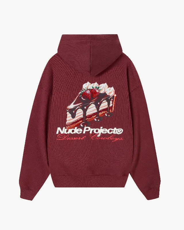 Price Cut LA TARTE HOODIE BURGUNDY