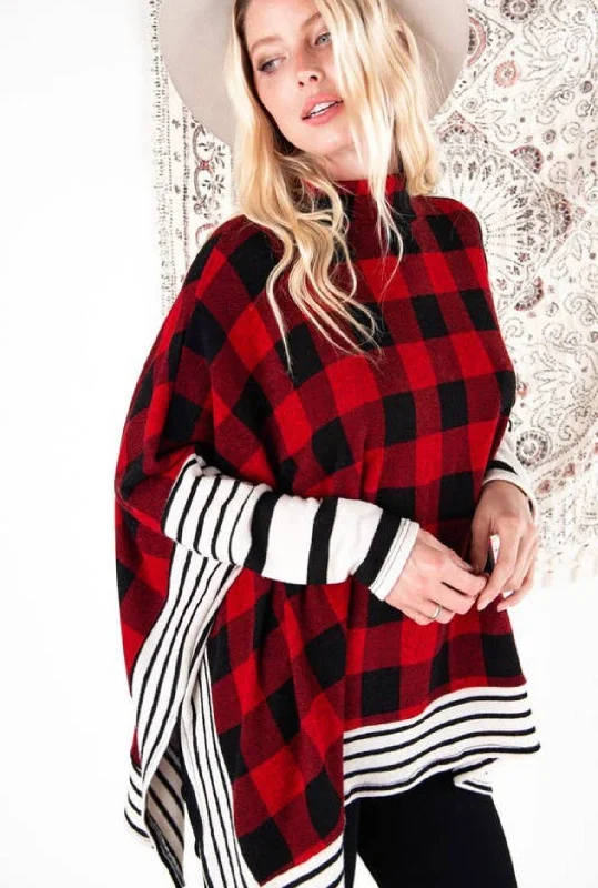 Price Break The Red Buffalo Poncho Sweater