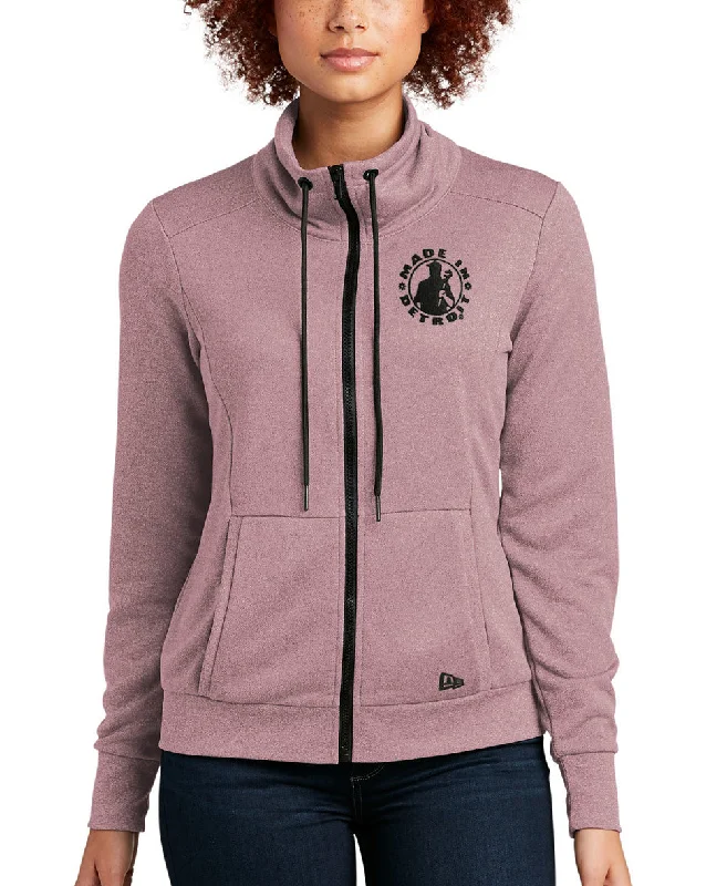 Discount Extravaganza New Era MID Ladies Mauve Terry Full-Zip Cowl