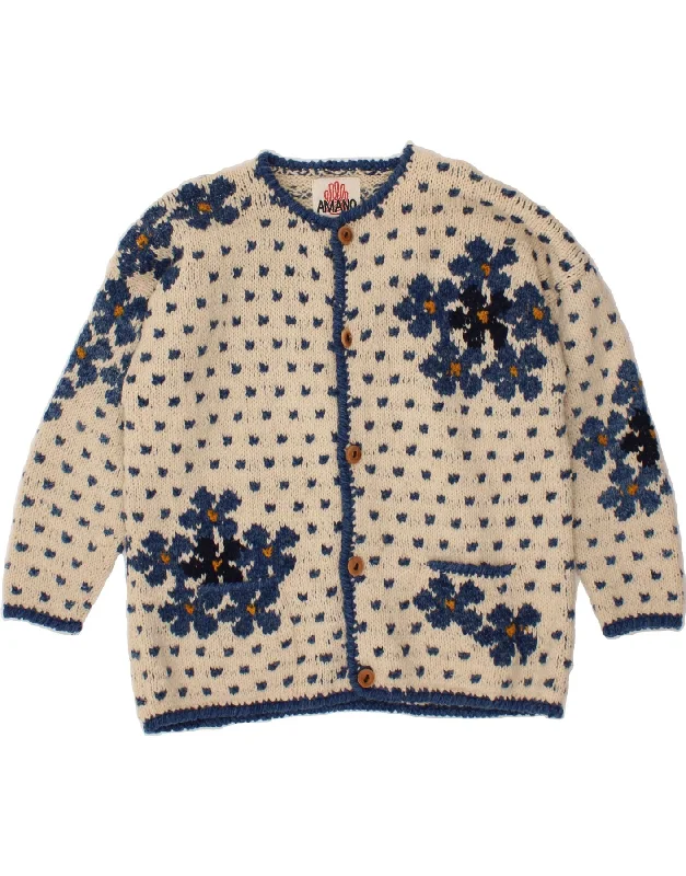 Bonus Savings AMANO Womens Cardigan Sweater UK 20 2XL Beige Floral