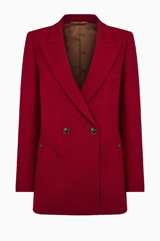 New Arrival Blazé Milano Cool & Easy Everyday Blazer - Lava Red