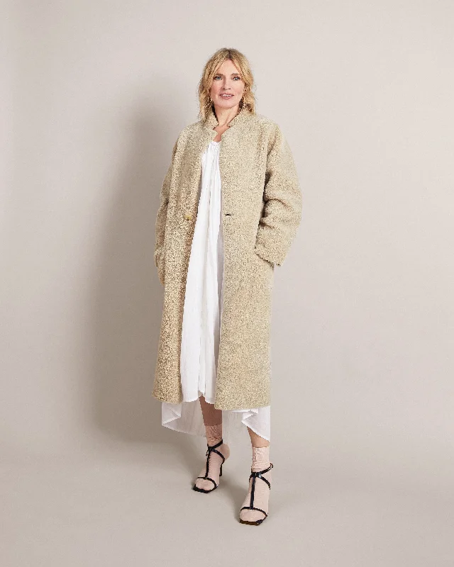 Crazy Savings Vanilla Shearling Coat