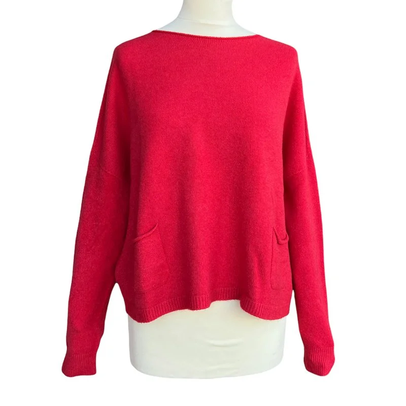 Special Offer Jodie Round Neck Jumper in Red