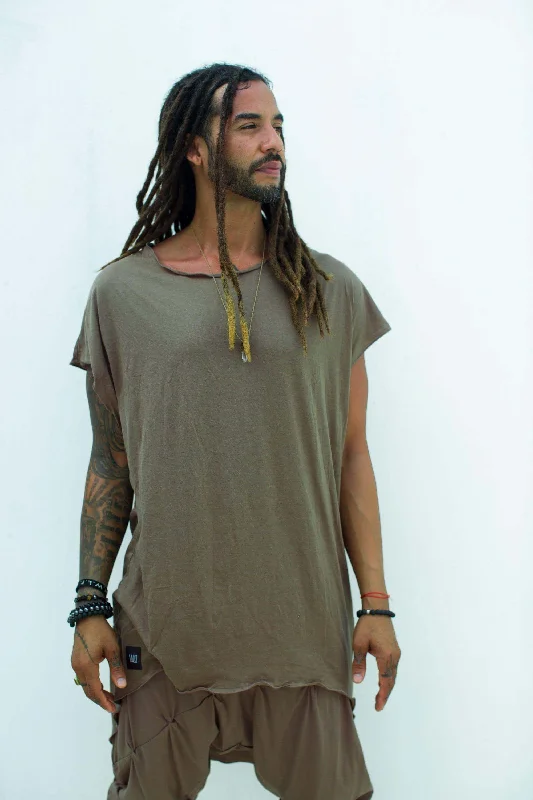 Khaki Green Brown Tencel