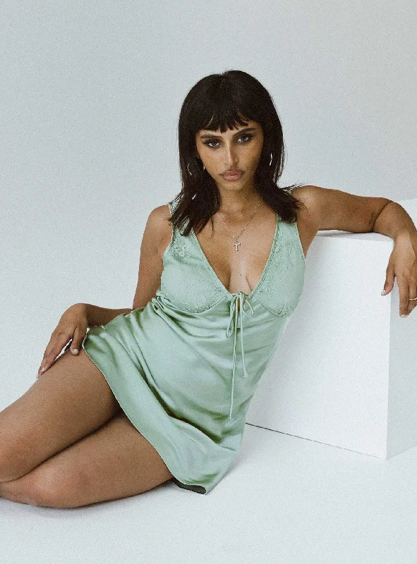 Massive Deals Conlan Mini Dress Sage