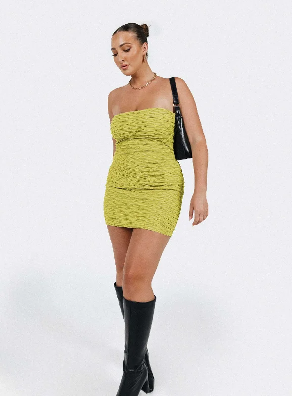 Big Discounts Cecile Strapless Mini Dress Green