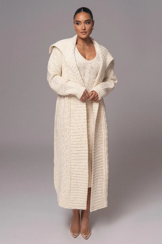 Deal of the Day Ivory Malinda Sweater Knit Cardigan