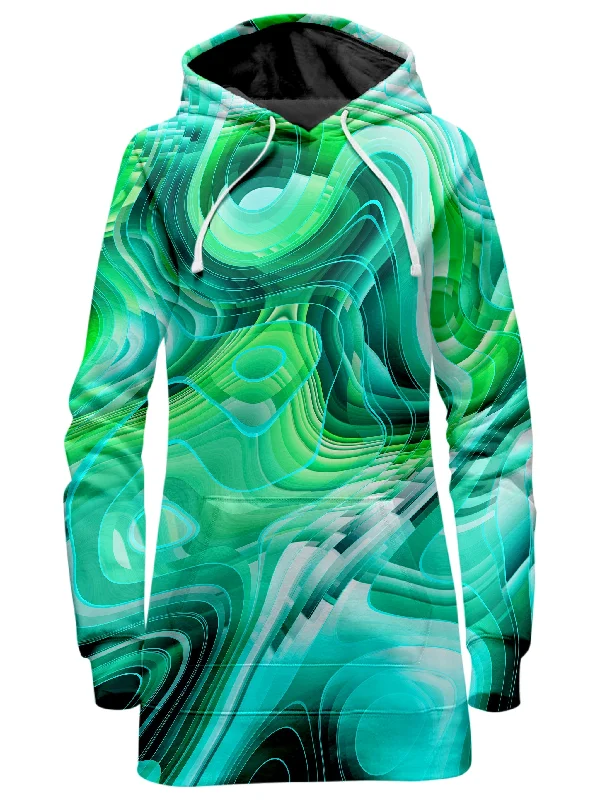 Closeout Green Schism Hoodie Dress