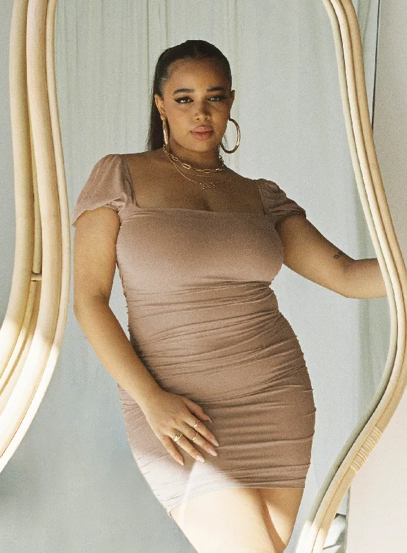 Price Fest Charvi Mini Dress Tan Curve