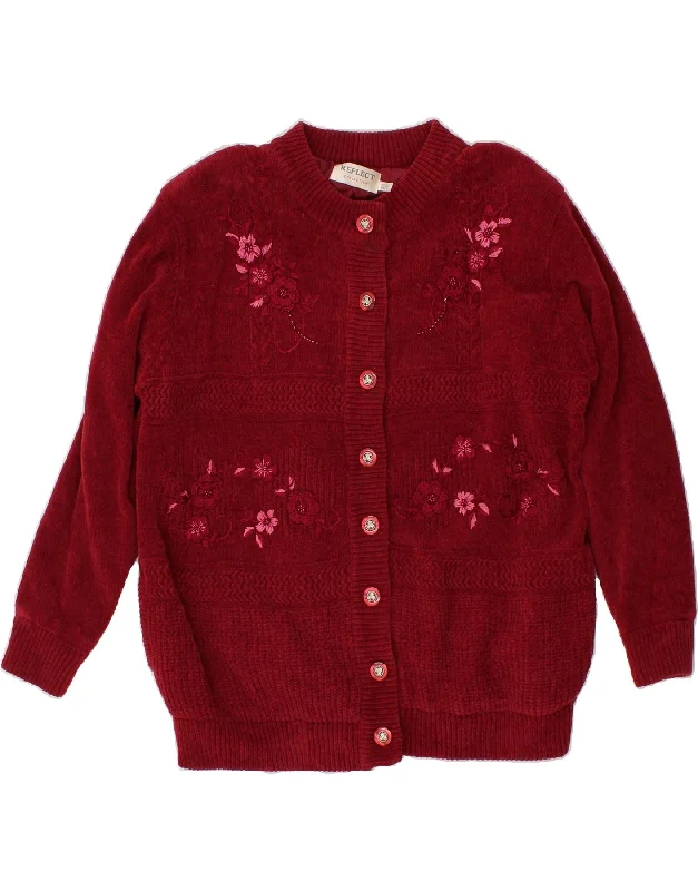 Weekend Deal REFLECT Womens Oversized Cardigan Sweater UK 14 Medium Red Floral Acrylic Weekend Deal REFLECT Womens Oversized Cardigan Sweater UK 14 Medium Red Floral Acrylic