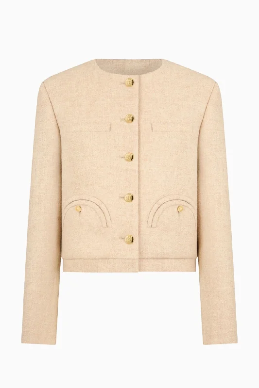 Limited Stock Blazé Milano All In Shamo Bolero Jacket - Cream