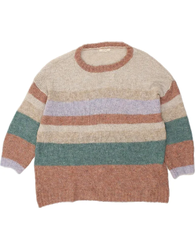Weekend Deal WHITE STUFF Womens Crew Neck Jumper Sweater UK 20 2XL Multicoloured