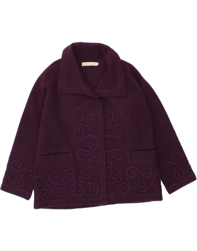 Epic Deals CARRAIG DONN Womens Oversized Open Cardigan Sweater UK 10 Small Purple