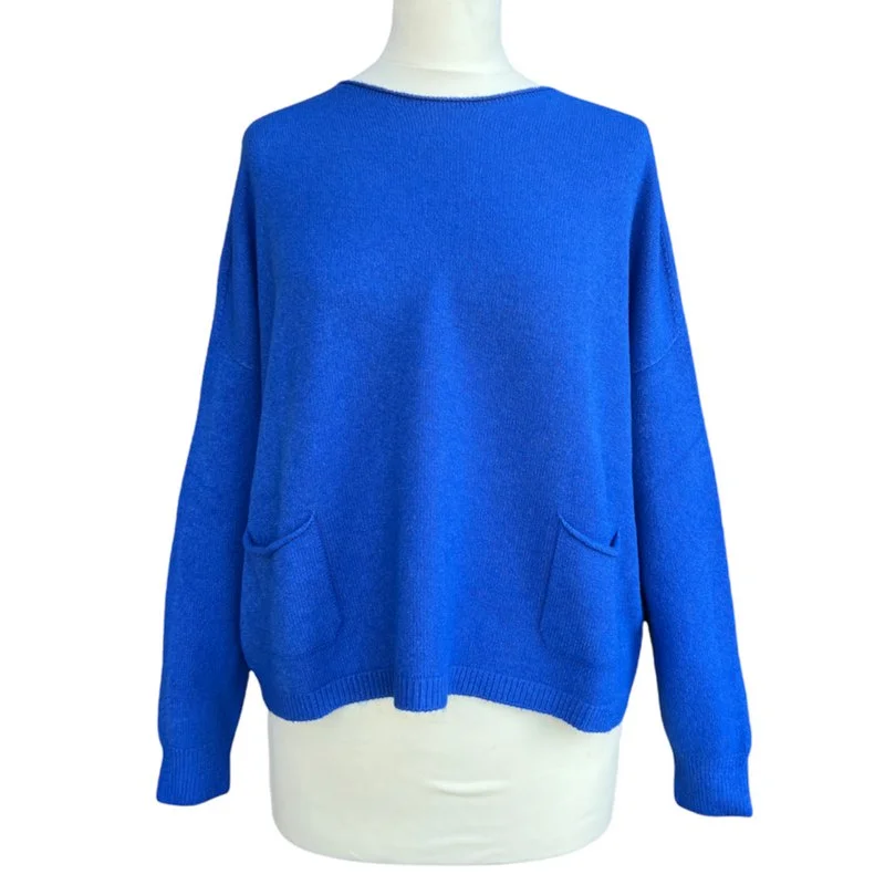 New Arrival Jodie Round Neck Jumper China Blue