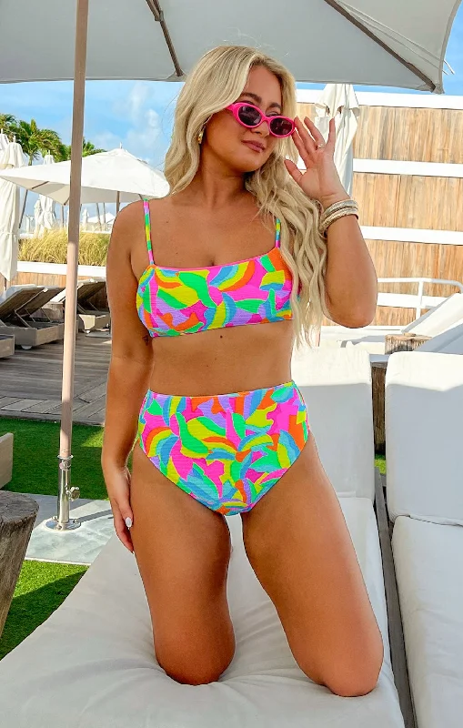 Act Now Sail Bottom ~ Neon Tropics Contour Scrunch
