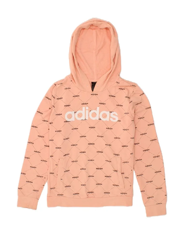 Fantastic Offers ADIDAS Womens Graphic Hoodie Jumper UK 12/14 Medium Pink