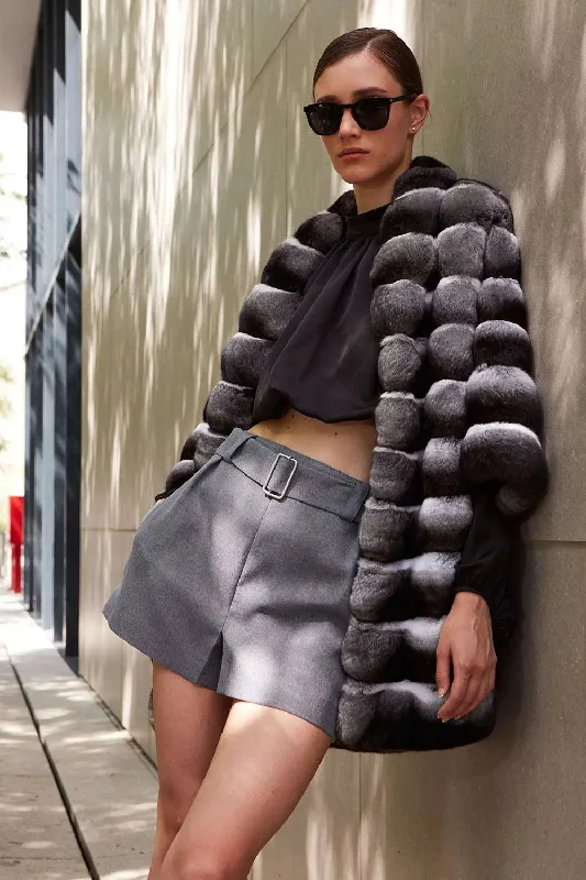Price Fest Women's chinchilla fur coat