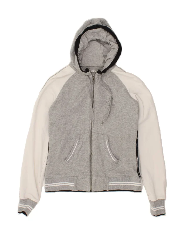 Exclusive Savings CHAMPION Womens Zip Hoodie Sweater UK 10 Small Grey Colourblock