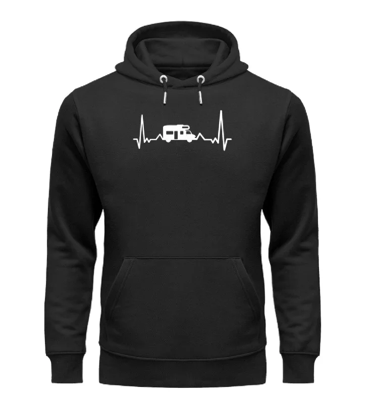 Exclusive Savings Herzschlag Camping - Unisex Premium Organic Hoodie