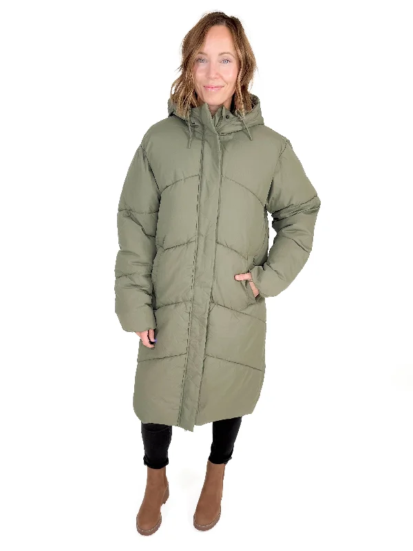 Exclusive Savings NOISY MAY Tenley Long Jacket- KALAMTA OLIVE -FINAL SALE