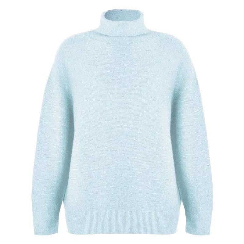 Price Smash Zoie Classic Polo Neck in Pale Blue