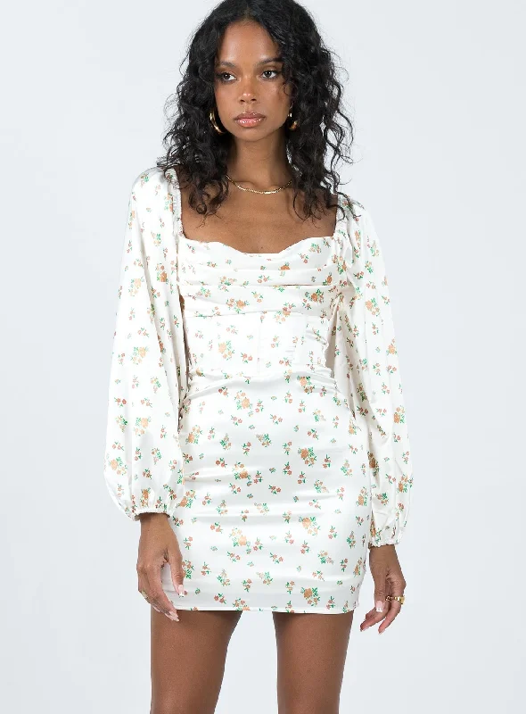 Price Cut Lillie Long Sleeve Mini Dress Floral