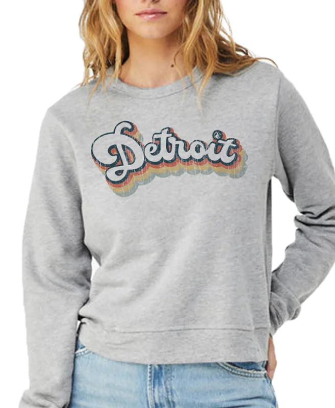 Super Sale Retro Detroit Bubble Crewneck Sweatshirt