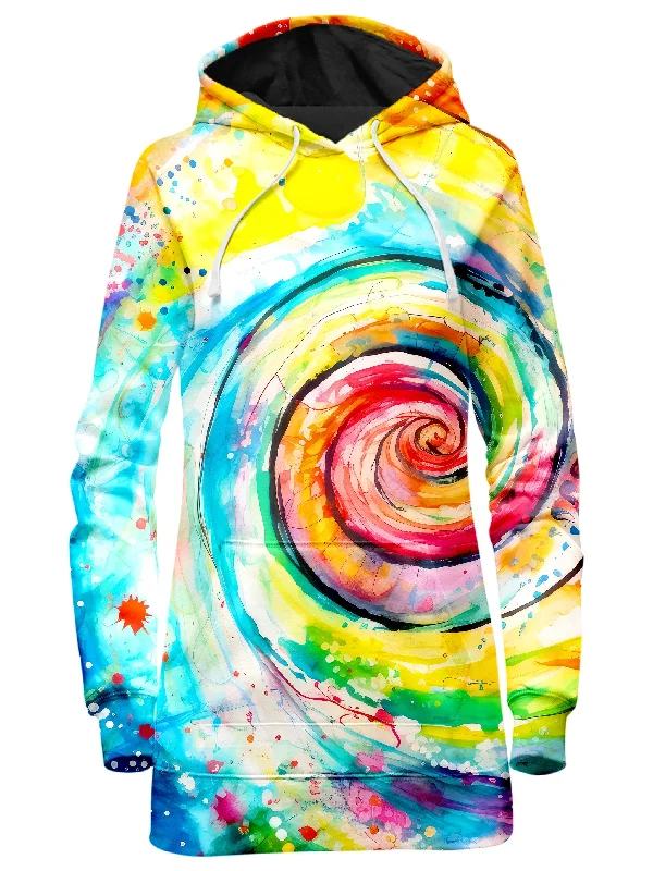 Huge Discounts Water Color Swirl Hoodie Dress