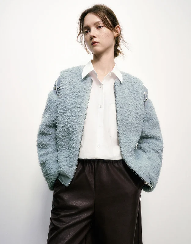 Great Deals Zipper Front Furry Jacket