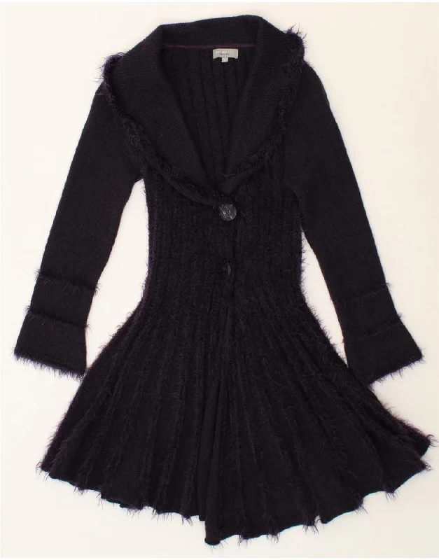 Don't Miss PER UNA Womens Longline Cardigan Sweater UK 10 Small Purple Polyamide