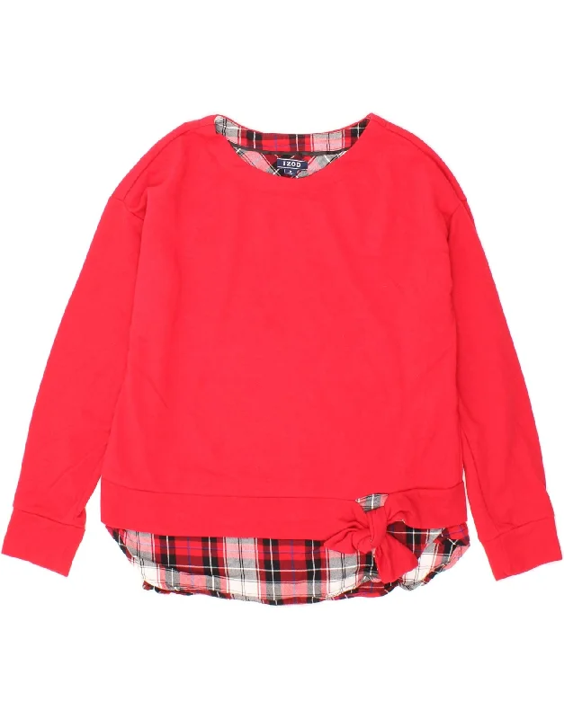 Markdowns IZOD Womens Sweatshirt Jumper UK 14 Medium Red Cotton