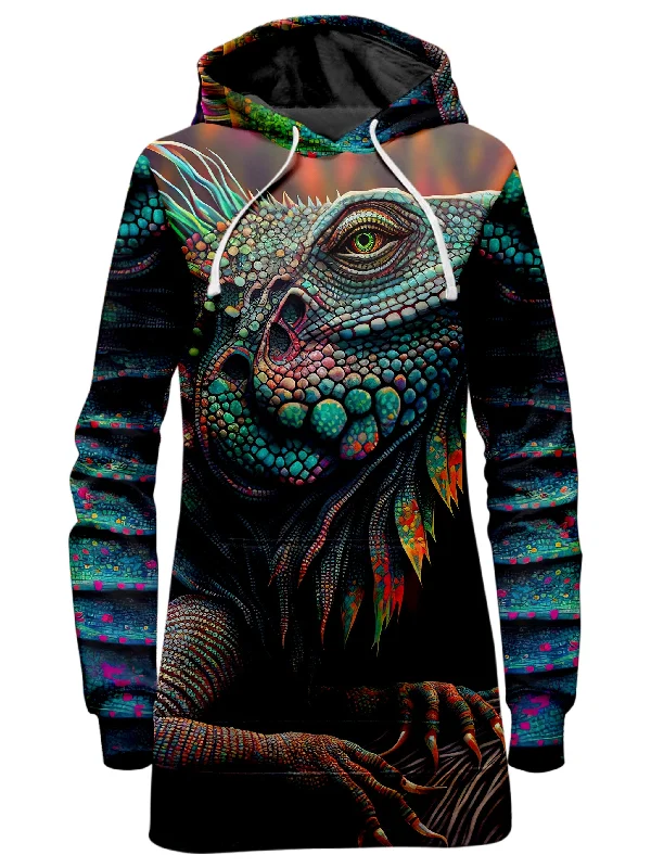 Final Markdown Psychedelic Giant Iguana 2.0 Hoodie Dress