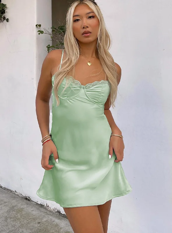 Super Sale Moniz Mini Dress Sage