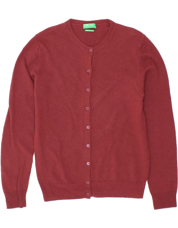 Deal Zone BENETTON Womens Cardigan Sweater UK 12 Medium Red