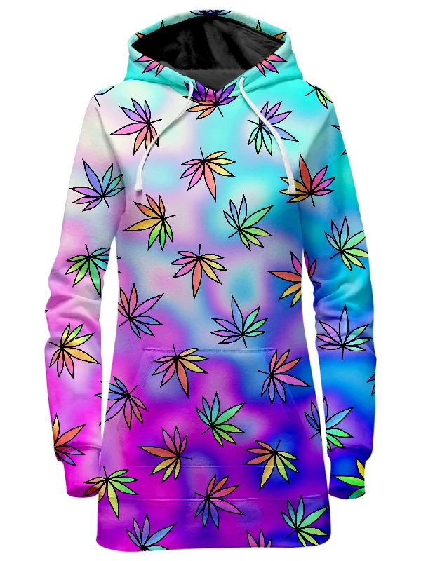 Extra Savings Cascading Marijuana Hoodie Dress
