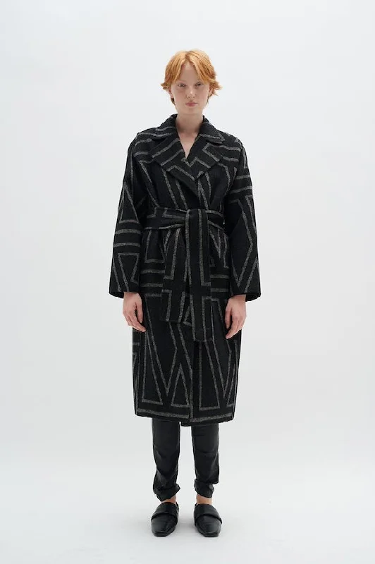 Value Deals Inwear PETRIAL COAT Black and Sand